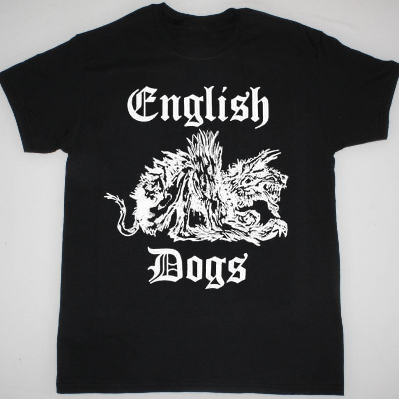 VTG English Dogs Short Sleeve Black Size S-2345XL Gift For Fan Shirt
