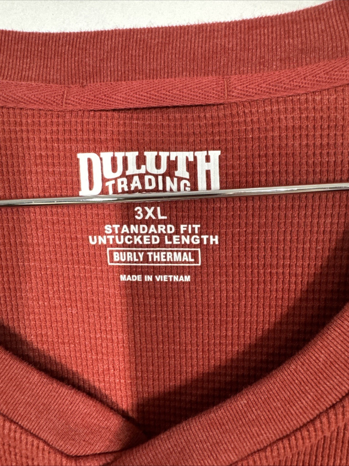 Duluth Trading Co Burly Thermal Shirt Standard Fit Untucked Length Mens 3XL Rust gallery