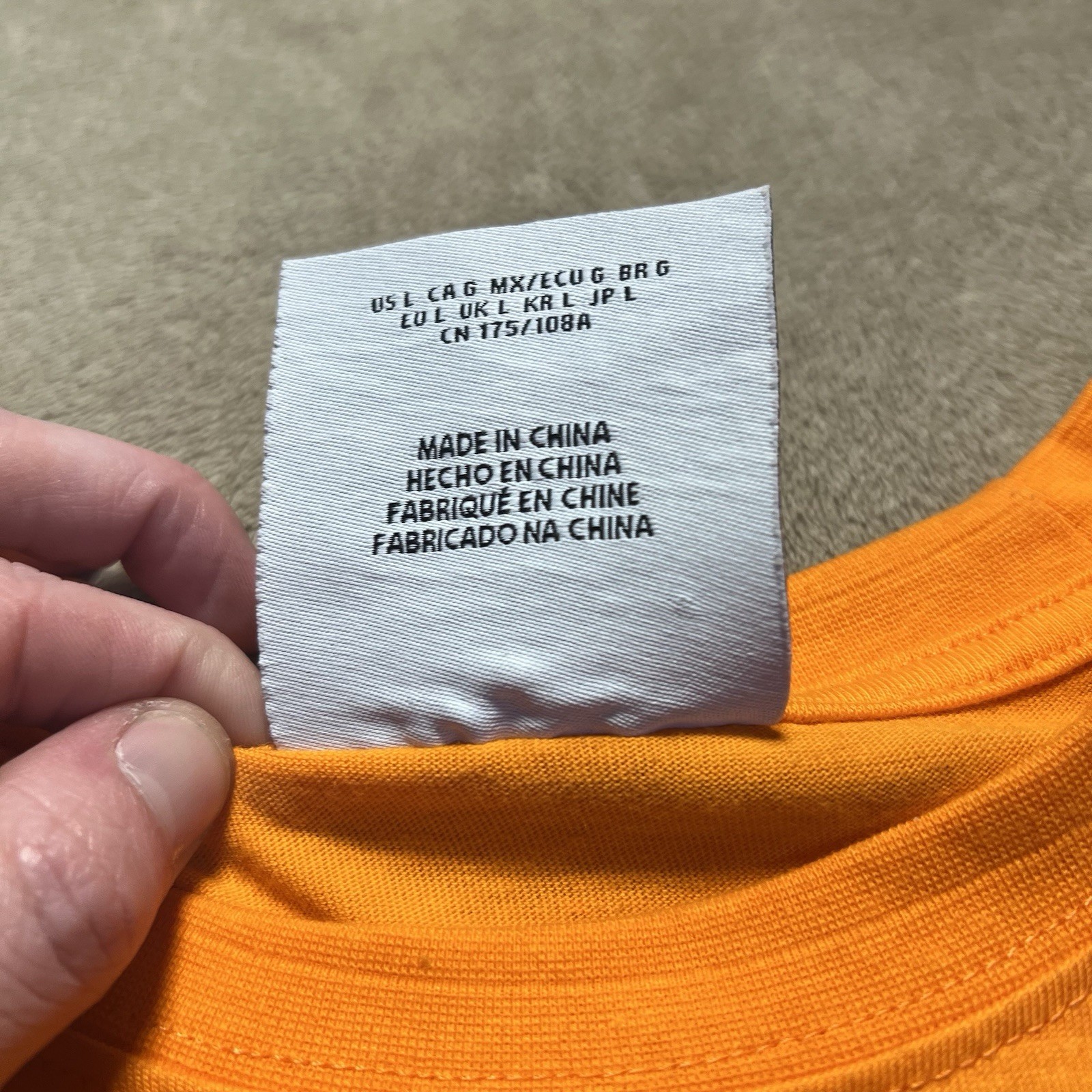 FUBU 05 Logo Tee Mens L Orange Hip Hop Streetwear Graphic Shirt gallery