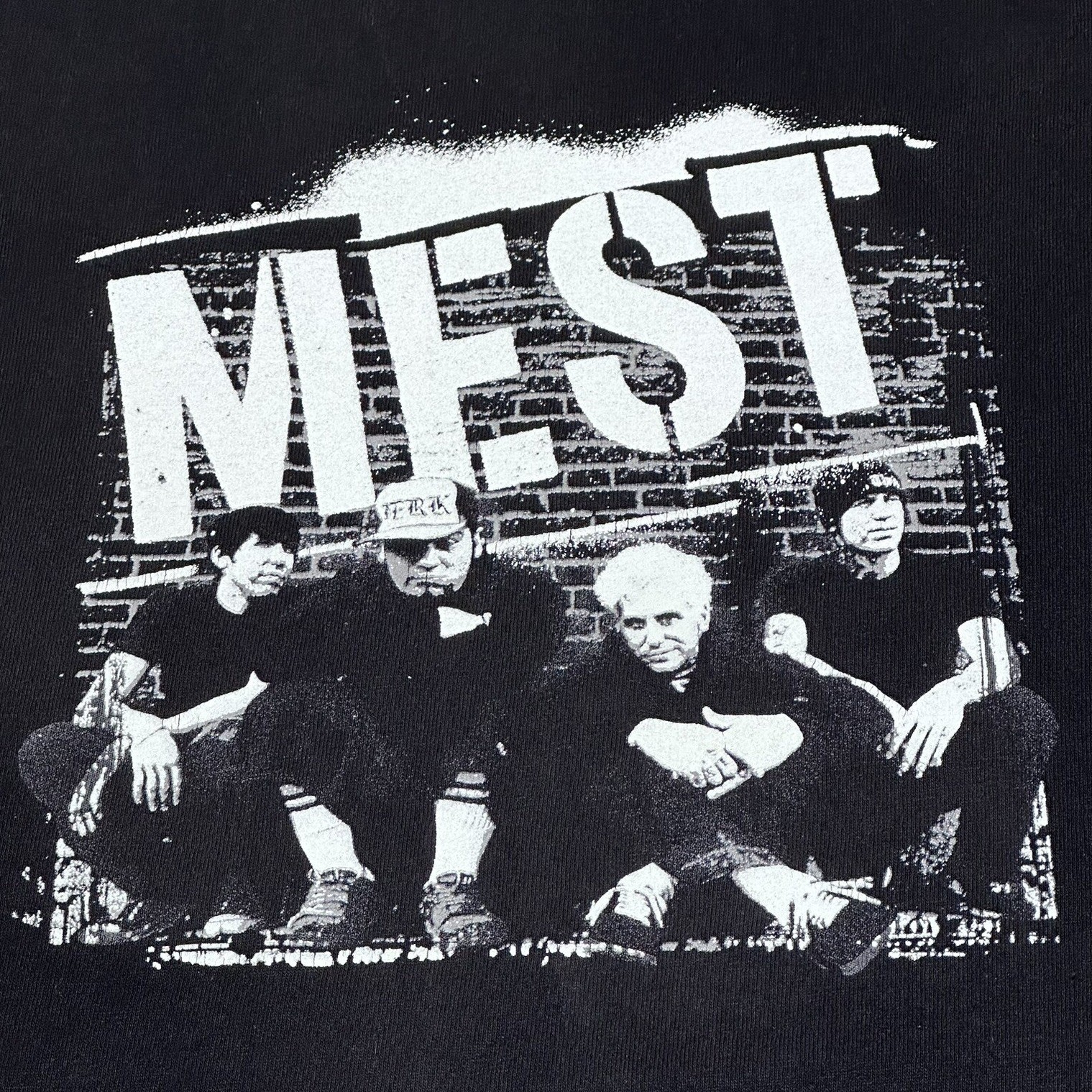 Vintage Y2K Mest Pop Punk Rock Band Graphic T-Shirt Size Small Grunge Rocker gallery
