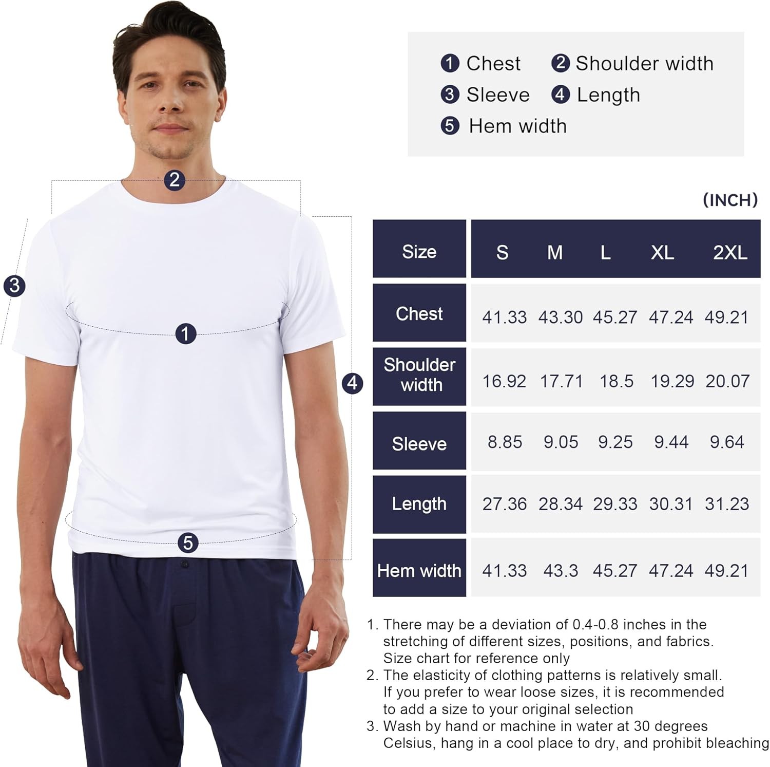 BAMBOO COOL Men Undershirts Moisture-Wicking Crewneck T Shirts, Breathable gallery