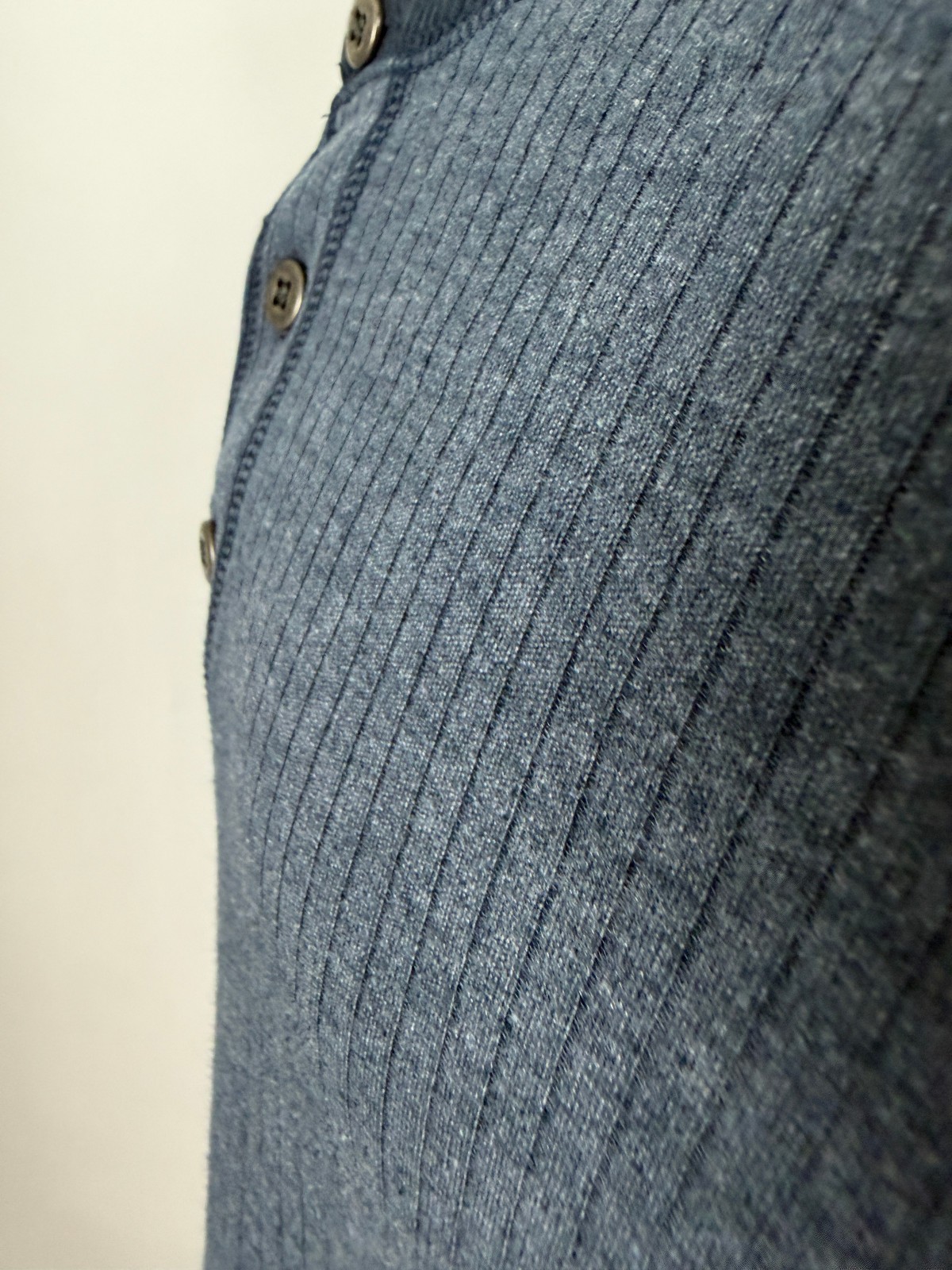 Vintage 90s Ribbed Henley Shirt Men 2XL Minimal Outdoor Casual Midweight Stretch gallery
