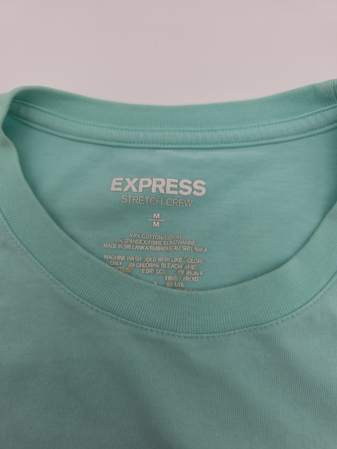 Express T-Shirt Men M Green Stretch Solid.#44699 gallery