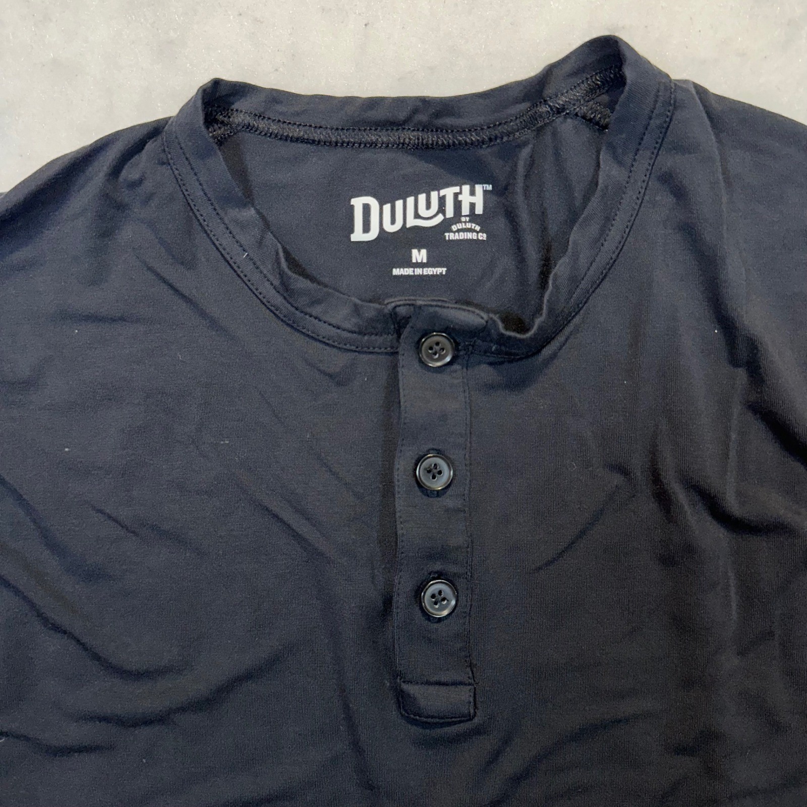 Duluth Trading Co Henley Shirt Mens Medium Black Tencel Modal Stretch Casual gallery