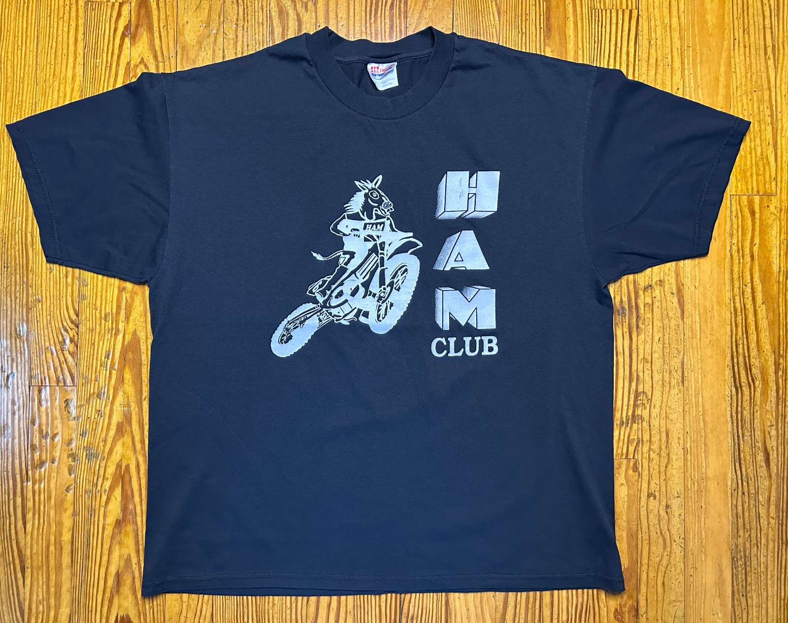 Vintage HAM Club Tee Mule on Dirtbike Ham Radio Missouri Moto Single Stitch XL gallery