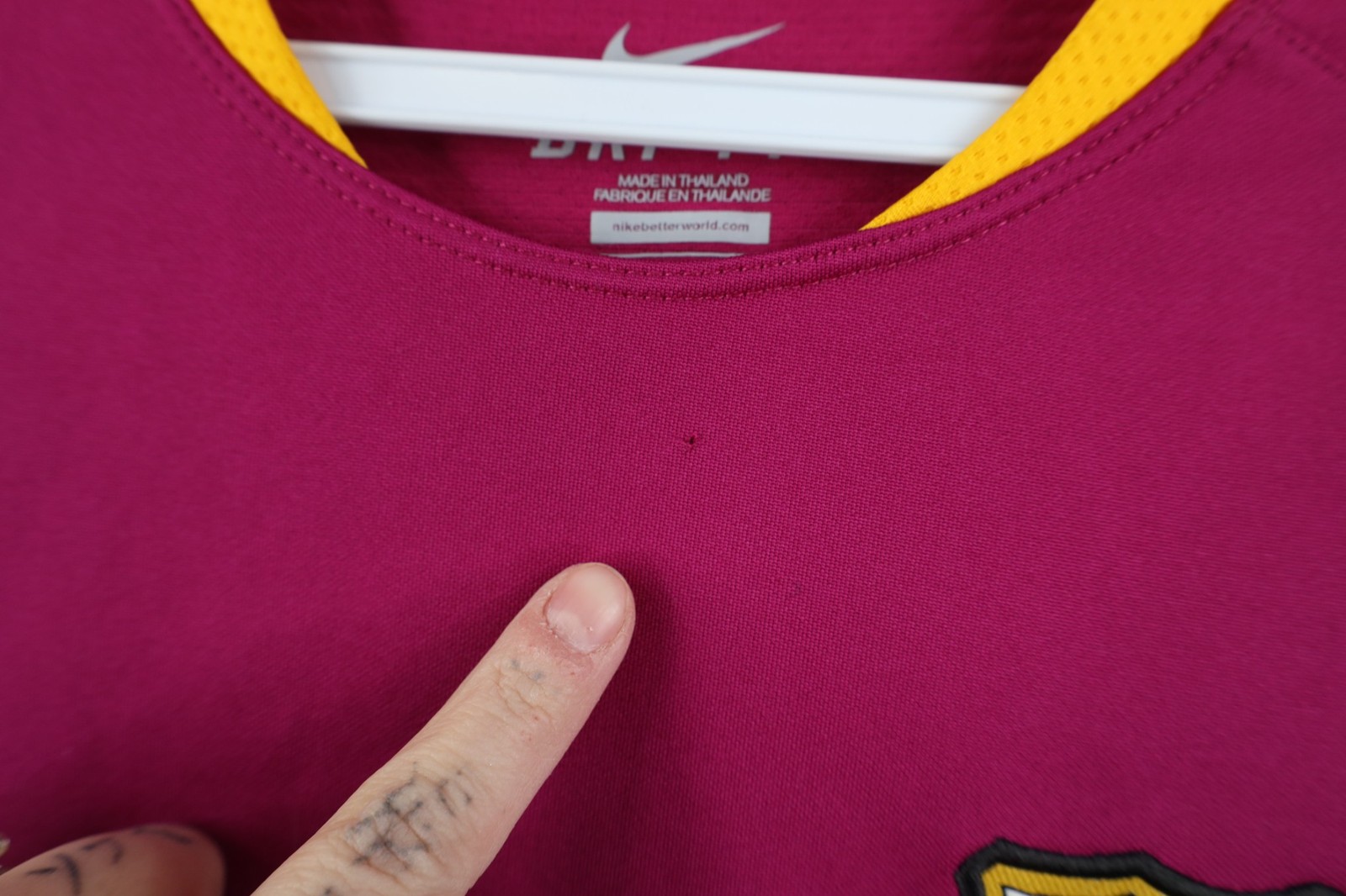 Nike FC Mens Medium Distressed FC Barcelona Soccer Jersey Shirt Training Purple gallery