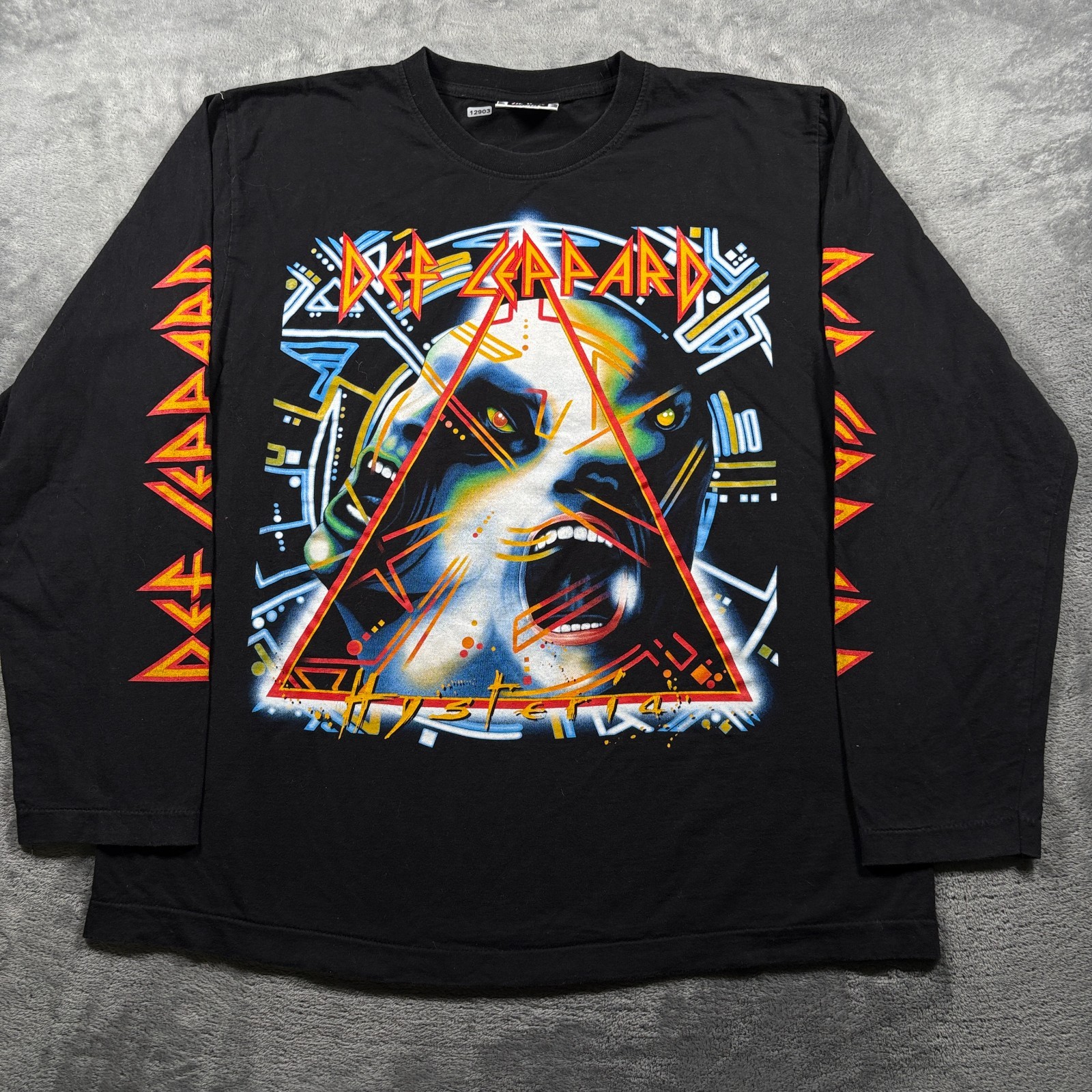 Vintage The Roxx Shirt Mens Large Black Def Leppard Hysteria Rock Band Cotton
