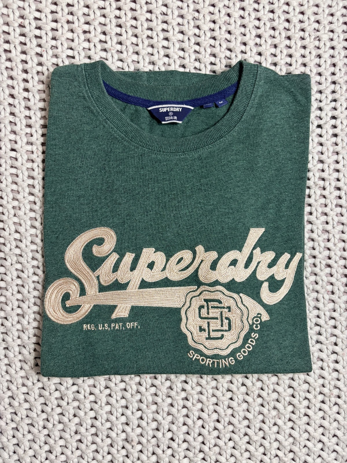 Superdry Baseball Embroidered Patch Graphic Men's M Tshirt Athletic Wear Premium gallery