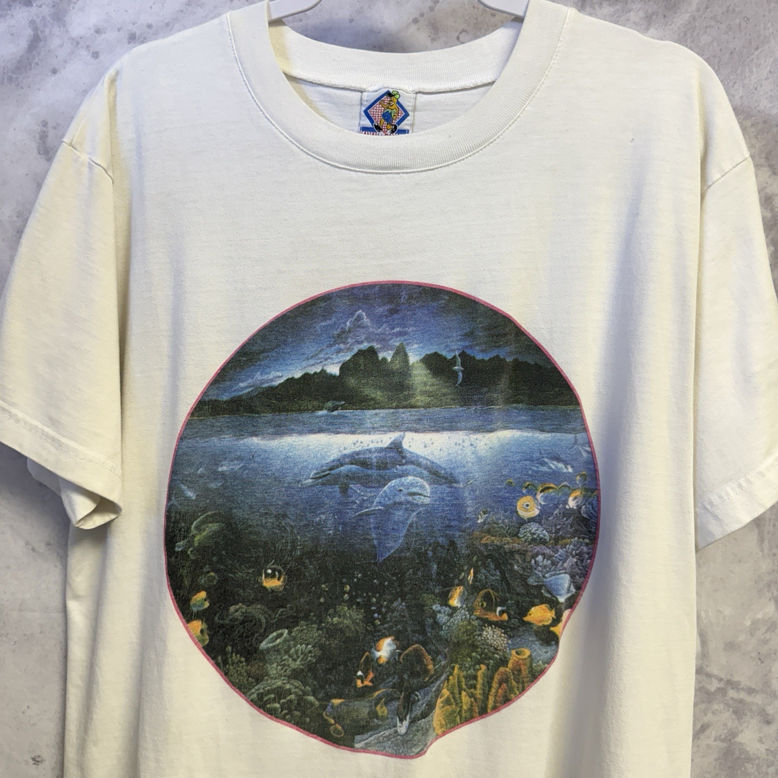 Vintage Nature T Shirt XL 23x29.5 White Y2K 90s Ocean Sea Life gallery