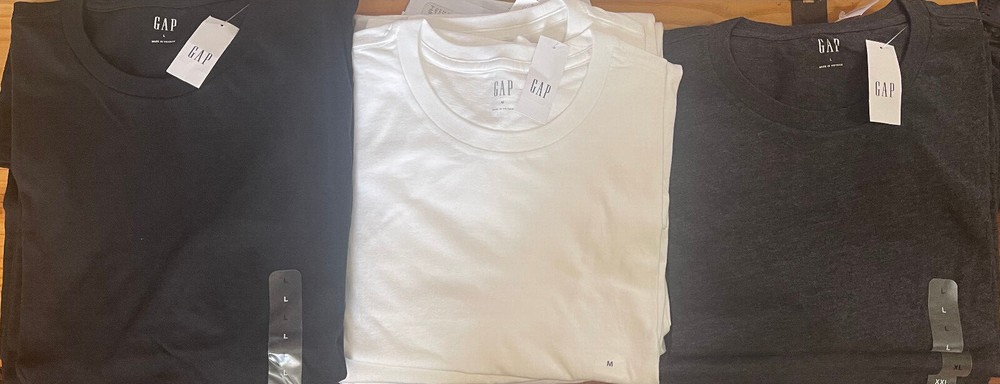 GAP Men’s Short Sleeve Crew Neck Everyday Premium Wash T-Shirts S M L XL XXL-NEW