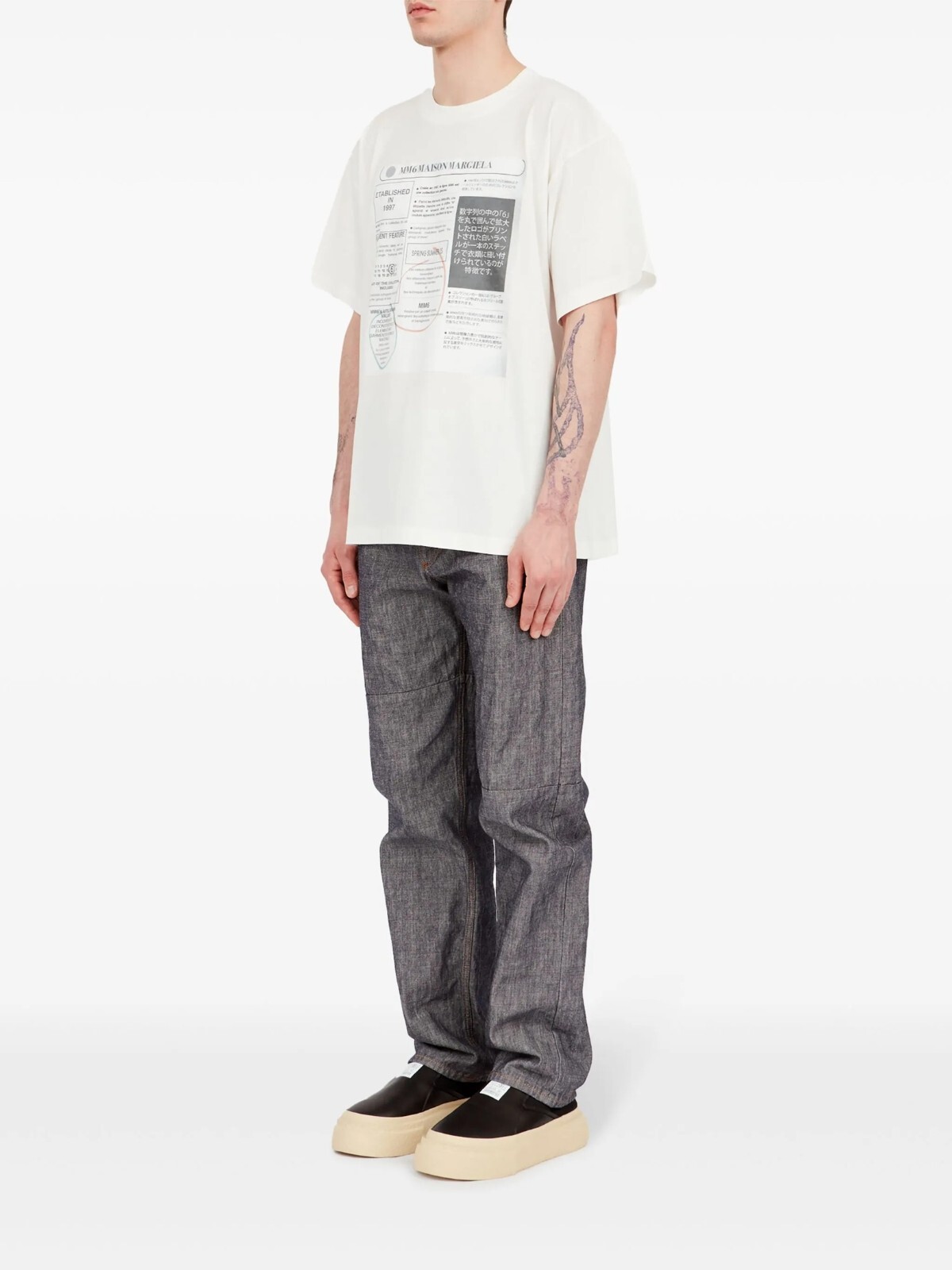 NW maison margiela MM6 graphic-print T-shirt white SH0GC0043S24312 regular gallery