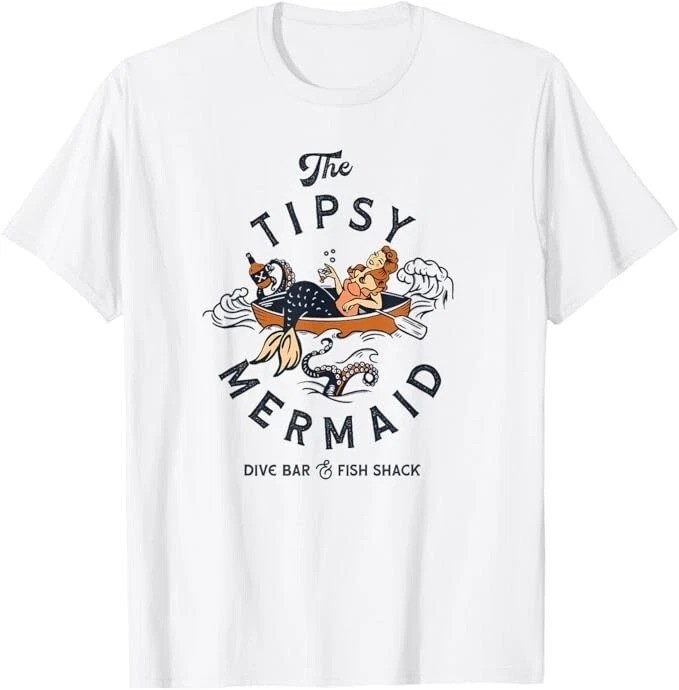 The Tipsy Mermaid Dive Bar & Fish Shack: Vintage Pinup Art T-Shirt gallery