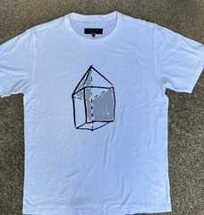 Men’s Rag & Bone White SS Graphic Abstract T Shirt Sz Med