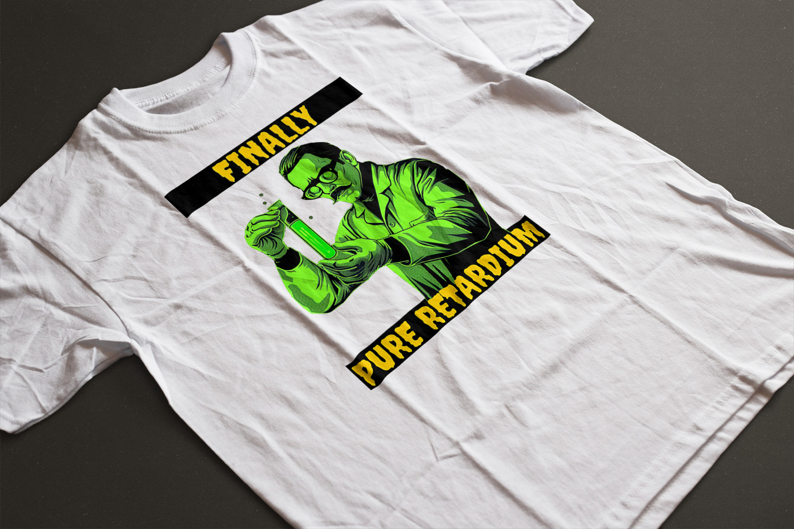 Finally Pure Retardium Funny Scientist T-shirt, Unisex Tee gallery