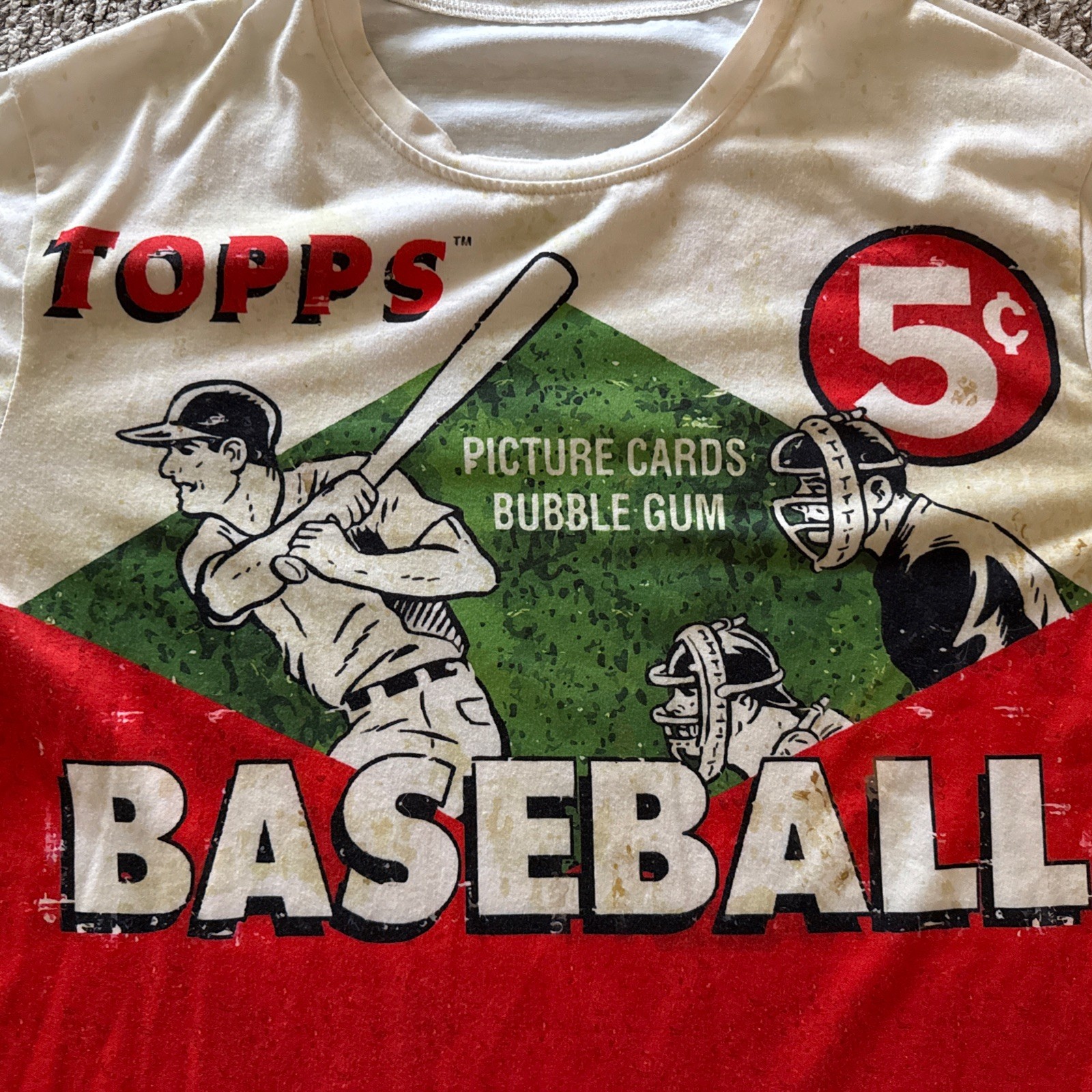 Topps Baseball Nostalgia Shirt - Mens XL RARE T SHIRT 100% Polyester gallery