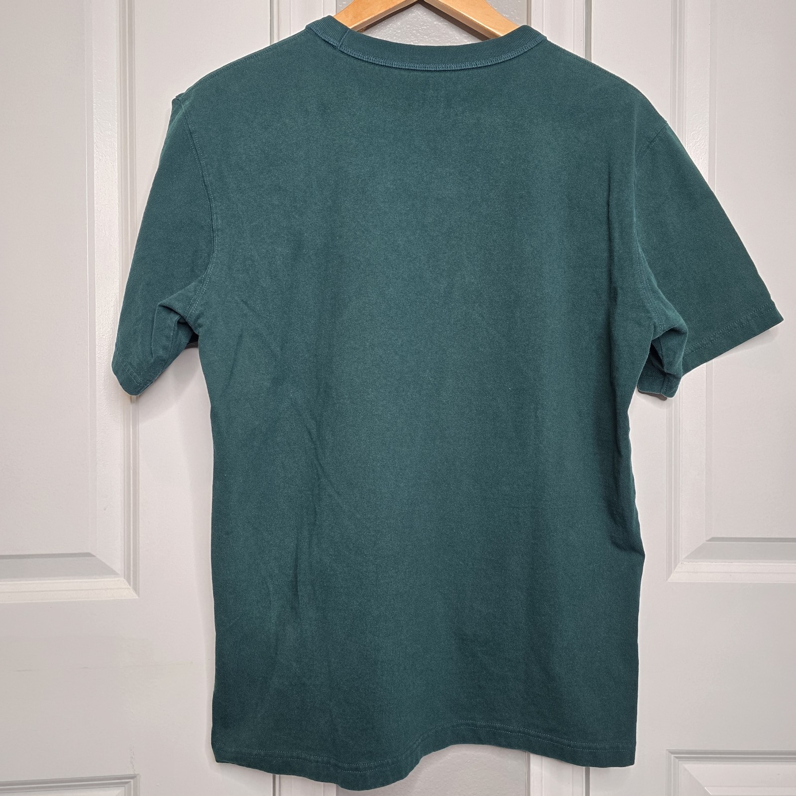 Uniqlo U T Shirt Unisex Medium Green Heavy Cotton Crew Neck gallery