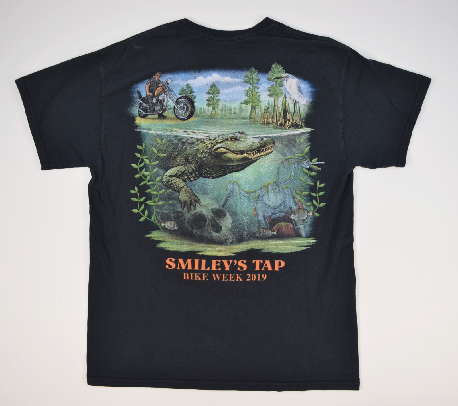 Smiley's Tap Bar Omond Beach Daytona Florida Motorcycle Bike Week Shirt gallery