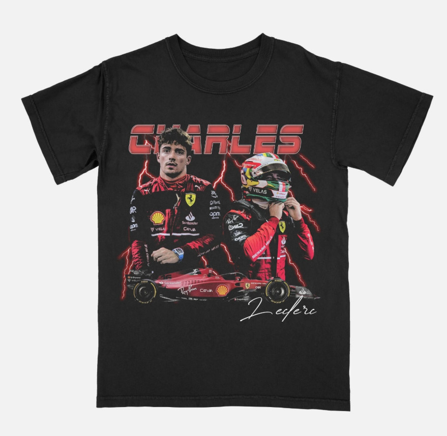 Charles Leclerc Vintage 90s Bootleg T-Shirt Formula 1 Racing Fan Tee Gift gallery