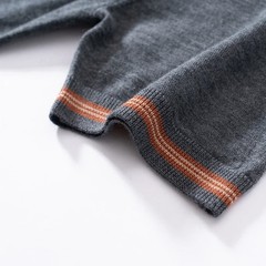 Men’S 100% Fine Wool Crew Neck Short Sleeve Summer New Style Mid-Age Business Ca