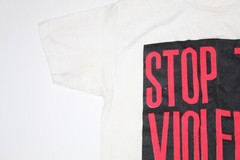 Vintage 1980s Stop The Violence Movement Single Stitch T Shirt Chill Out Large