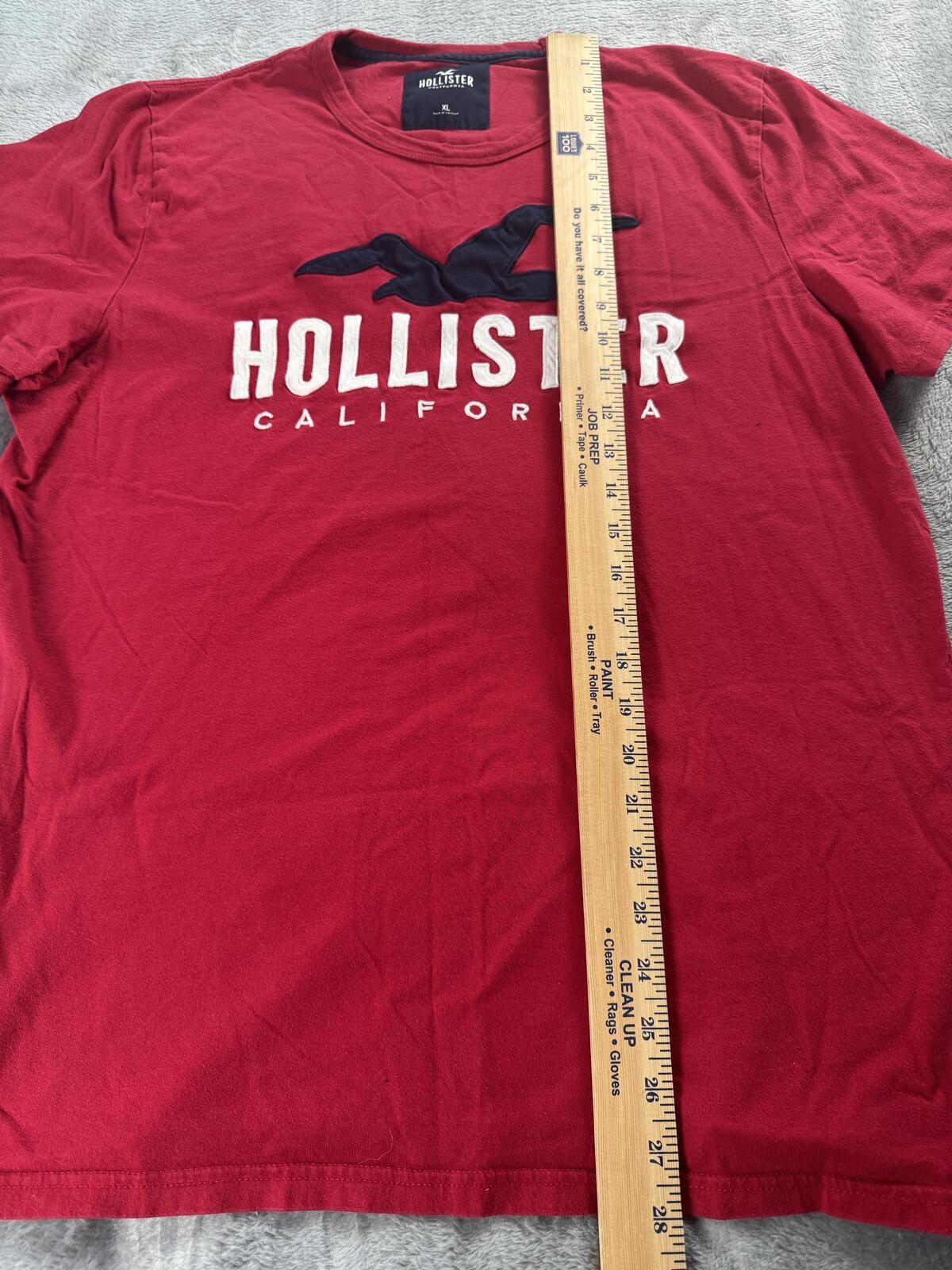 Hollister Shirt Mens XL Red Beach Surf Outdoor Y2K Preppy Embroidered Logo gallery