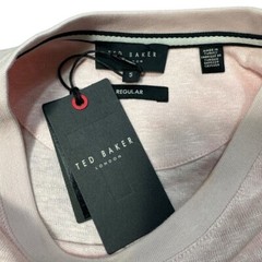 NWT New $95 Ted Baker Flinlo Linen Crew Neck Light Pink T-Shirt Size 5 US XL