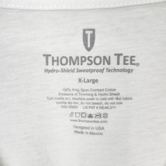 Thompson Tee Mens XL Sweatproof Undershirt LOT OF 2 V-neck White 100% Cotton