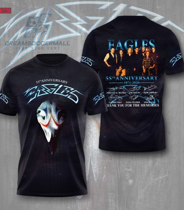 Ea*gles 55th Anniversary 1971-2026 Signed T-Shirt All Over Print Unisex