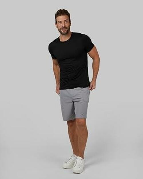 32 Degrees Men's Crew Neck T-Shirt | Odor-Resistant | Quick-Drying, XL, Black gallery