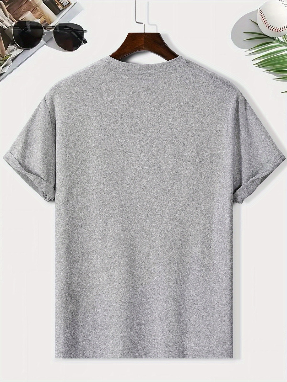 Men'S "Blessed" Cross Print T-Shirt - Casual Crew Neck, Short Sleeve, Lightweigh gallery
