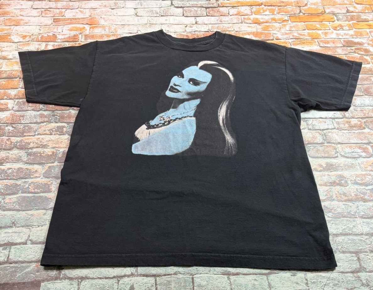 Munster Lily T Shirt Adult Large Black Universal Studios Rock Rebel Tee Mens