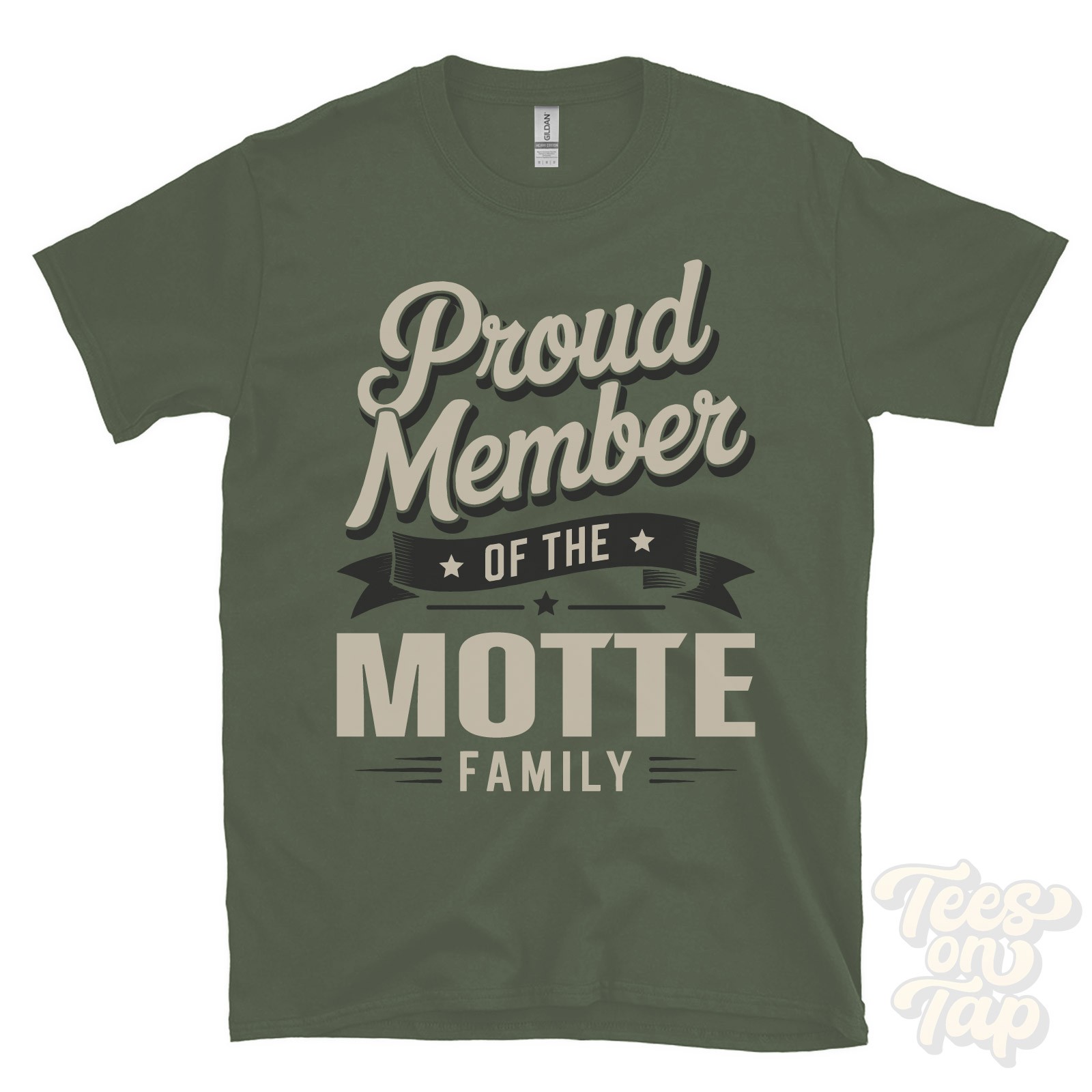 PROUD MEMBER OF THE MOTTE FAMILY T-SHIRT surname last name heritage ancestry