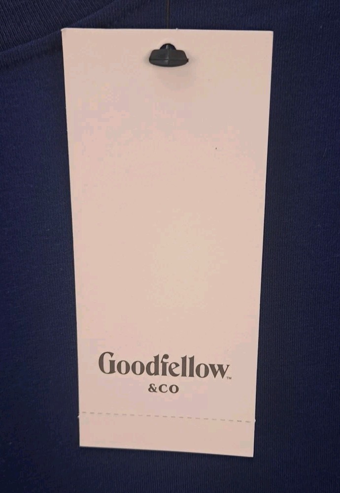 Goodfellow & Co. Navy Blue Game Day T-shirt Size Small Cotton Modal Spandex gallery