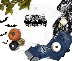 Horror Fan Gift, Halloween Horror Characters T-Shirt, Halloween Shirt, Halloween