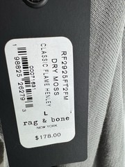 Rag and Bone Men’s Classic Flame Henley Shirt Size: Large