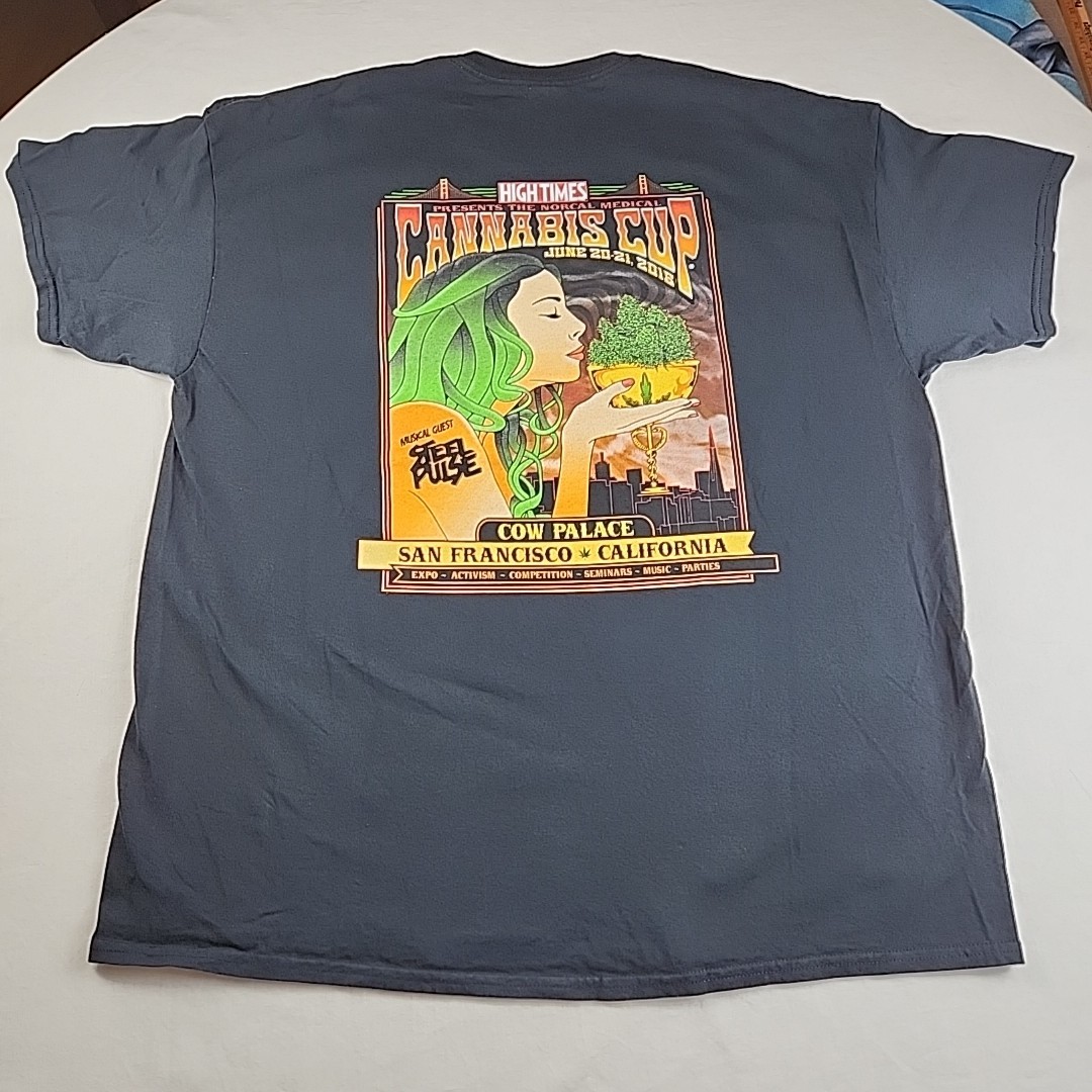 High Times Cannabis Cup 2015 San Francisco Black Graphic Shirt Size 2XL