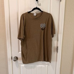 USS Dwight D. Eisenhower Mustang 69 T Shirt Brown Military Navy 2XL
