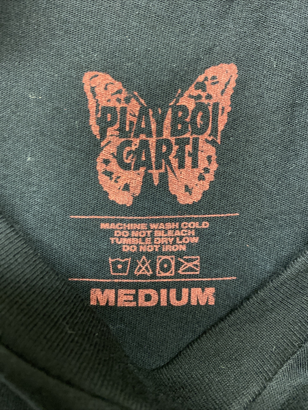Playboi Carti T Shirt Clown Skull Medium Black Front and Back Graphics RARE! gallery