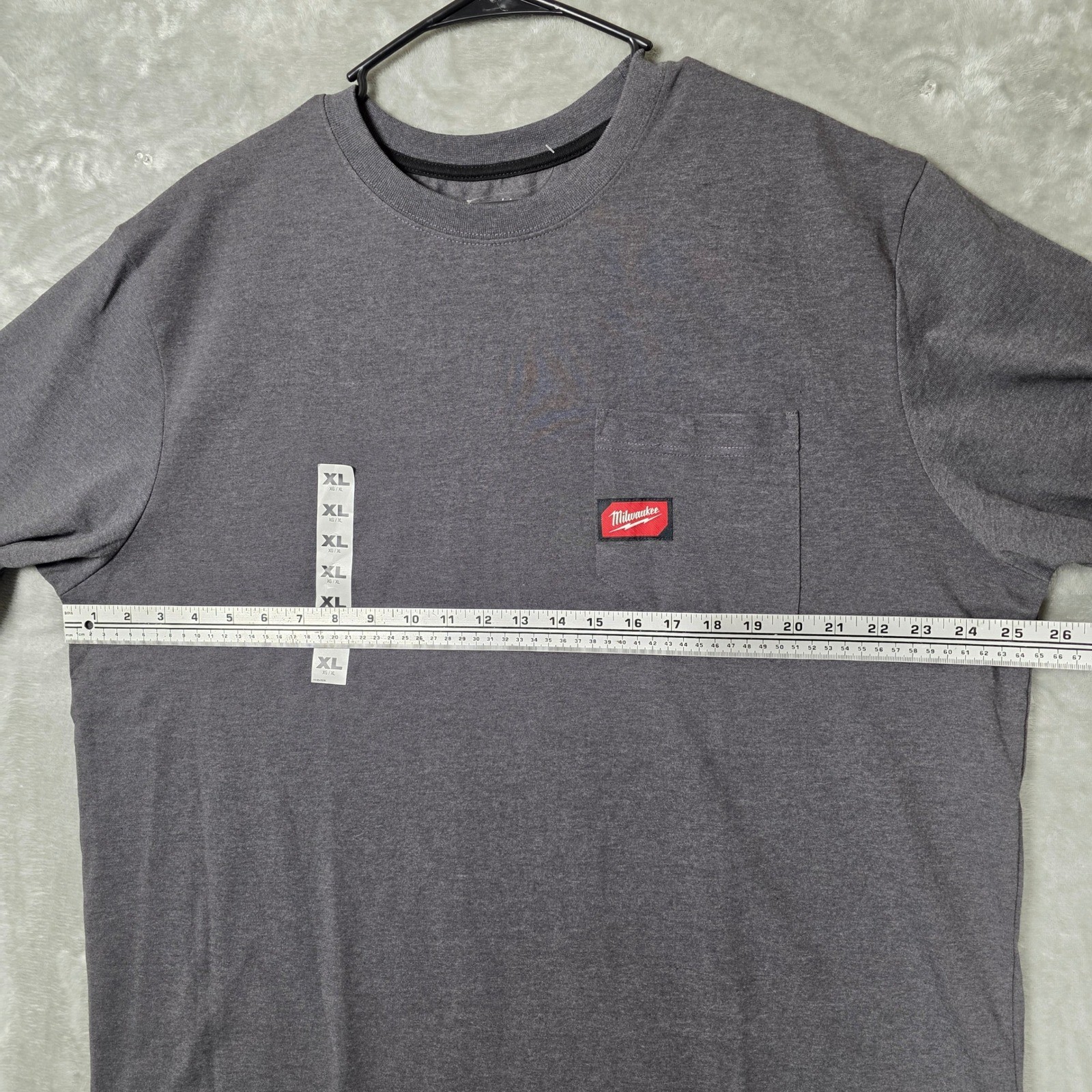 Milwaukee Pocket T-Shirt Mens XL Gray New Workwear Heavy Duty Short Sleeve gallery