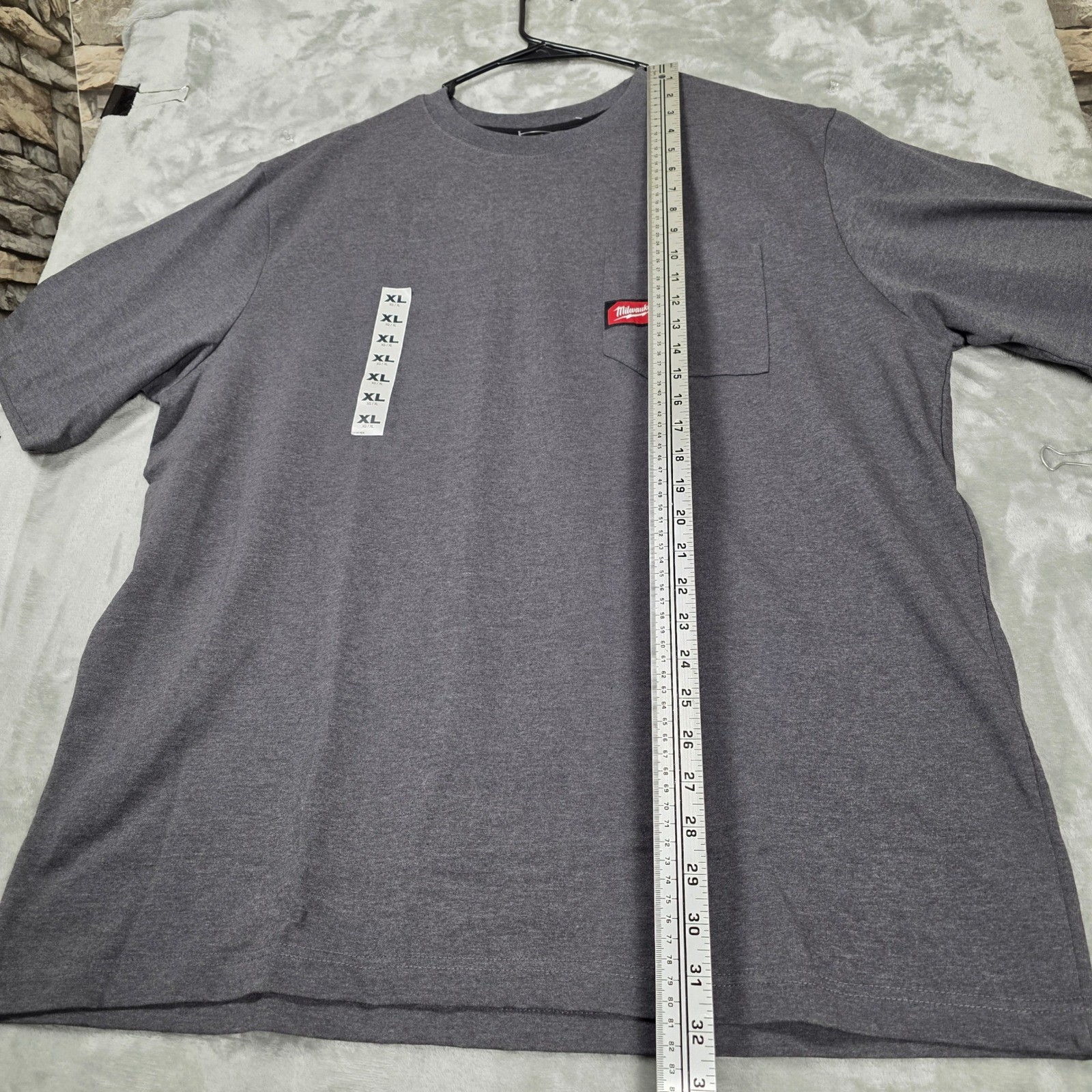 Milwaukee Pocket T-Shirt Mens XL Gray New Workwear Heavy Duty Short Sleeve gallery