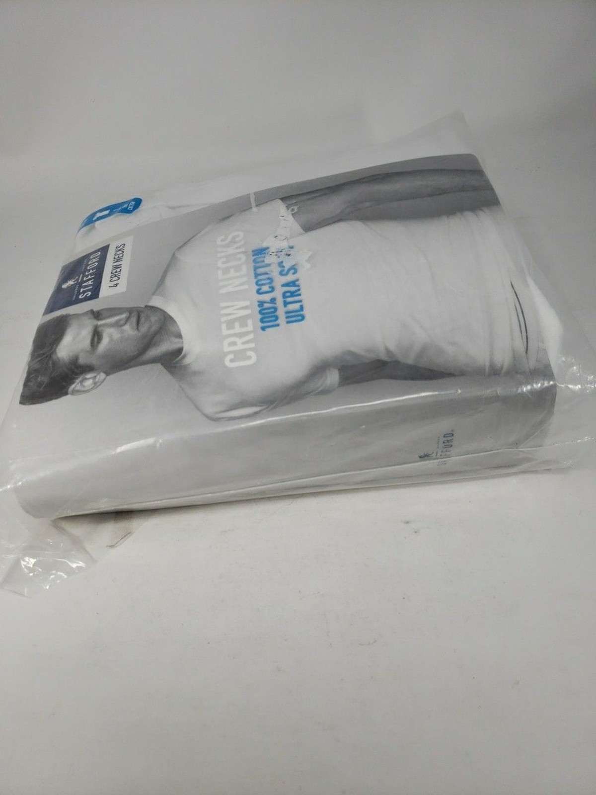 Stafford JCP Large 4 Crew Neck T-Shirts 100% Cotton Ultra Soft NOS Open Package gallery