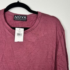 Buckle Nova Industries Mens Long Sleeve Tee Shirt Red Sz M NWT