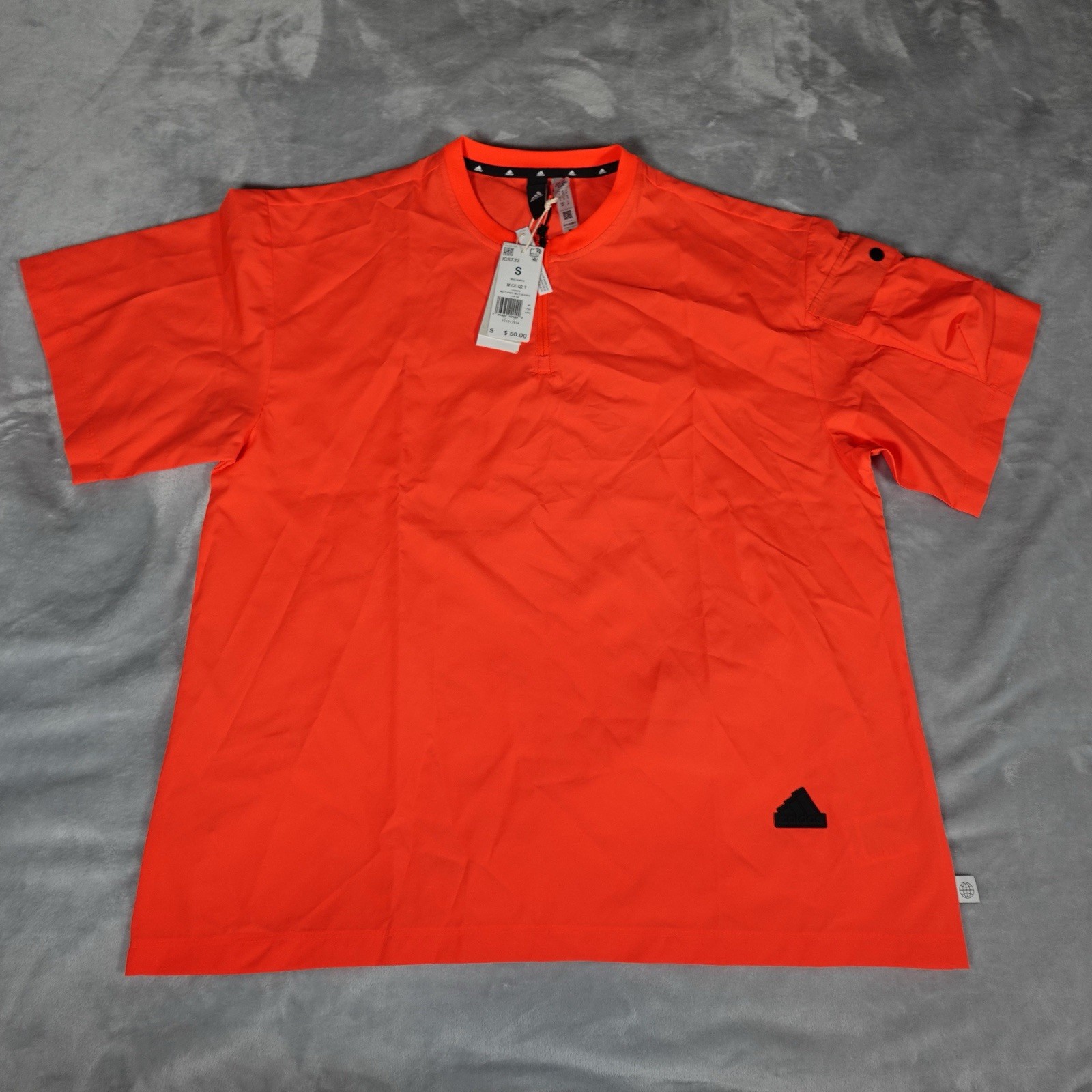 Adidas 1/4 Zip City Escape T Shirt Mens S Oversized Relaxed New With Defect! gallery