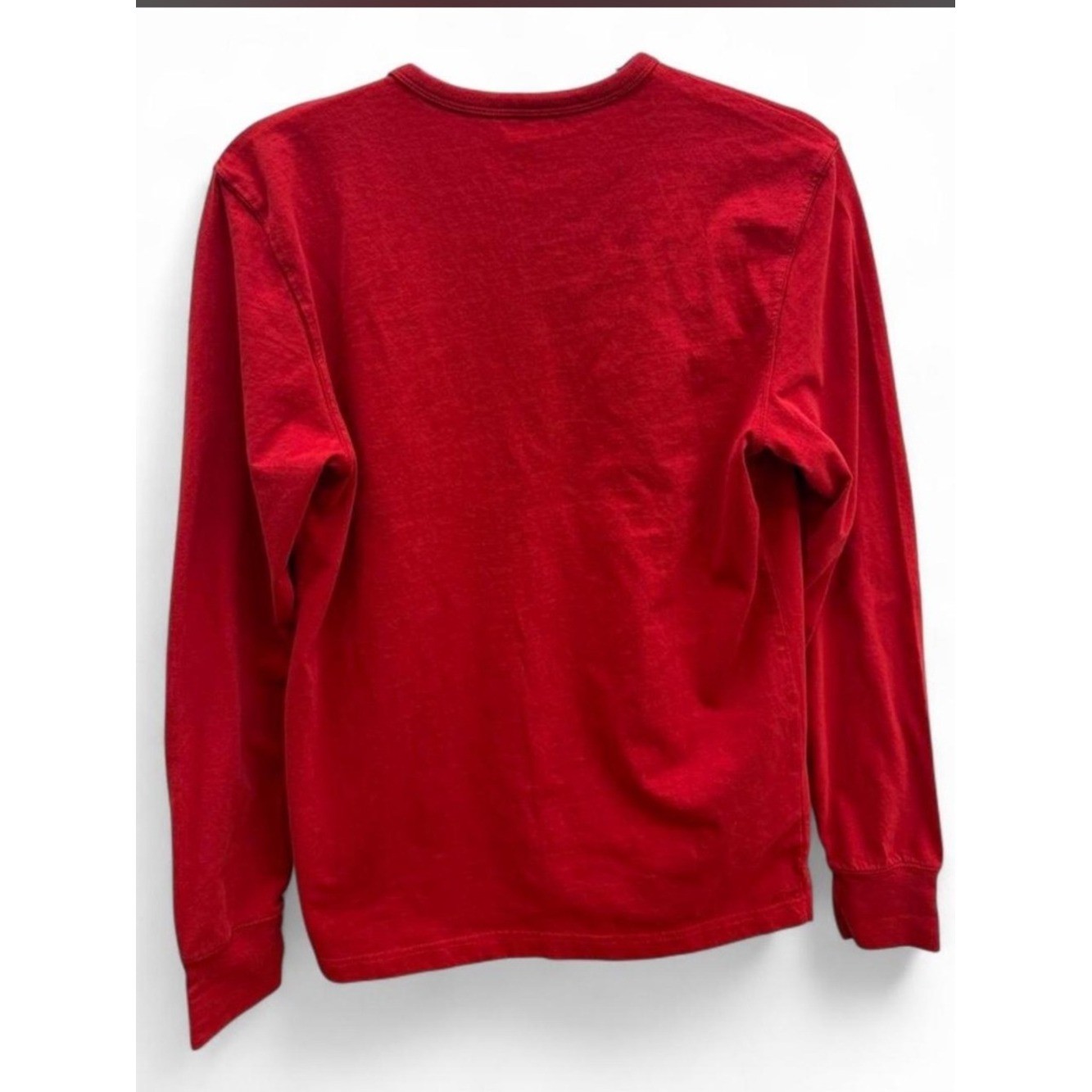 NWT Y2K American Eagle Athletic Fit Long Sleeve T-Shirt Red Small gallery