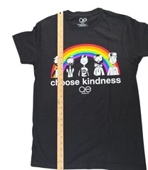 Queer Eye Choose Kindness Black Rainbow Graphic Print Crew Neck T-Shirt Men S