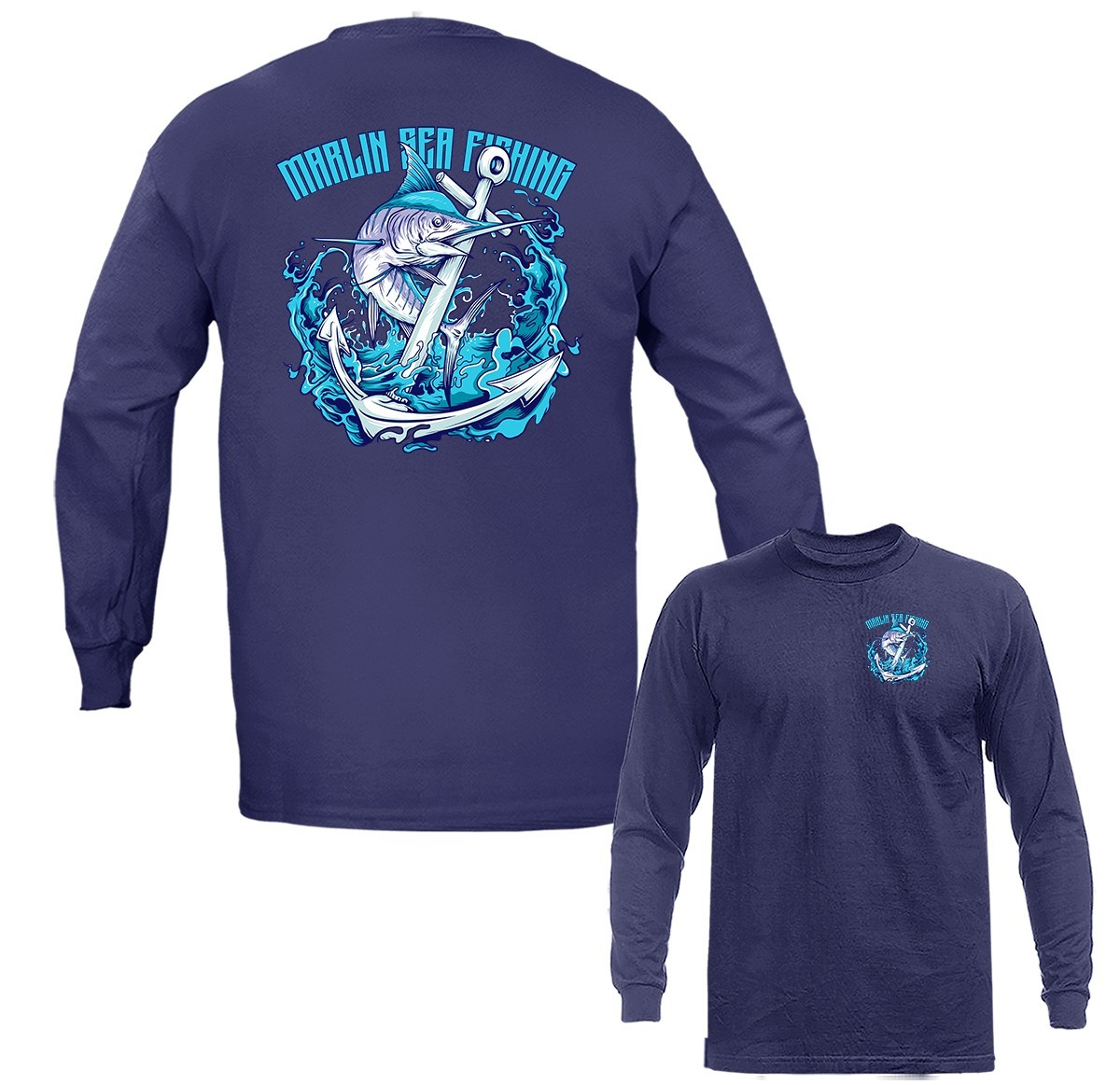 Marlin Sea Fishing – Anchor of the Deep Long Sleeve T-Shirt gallery