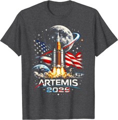 Artemis 2026 American Rocket Launch to The Moon Landing T-Shirt