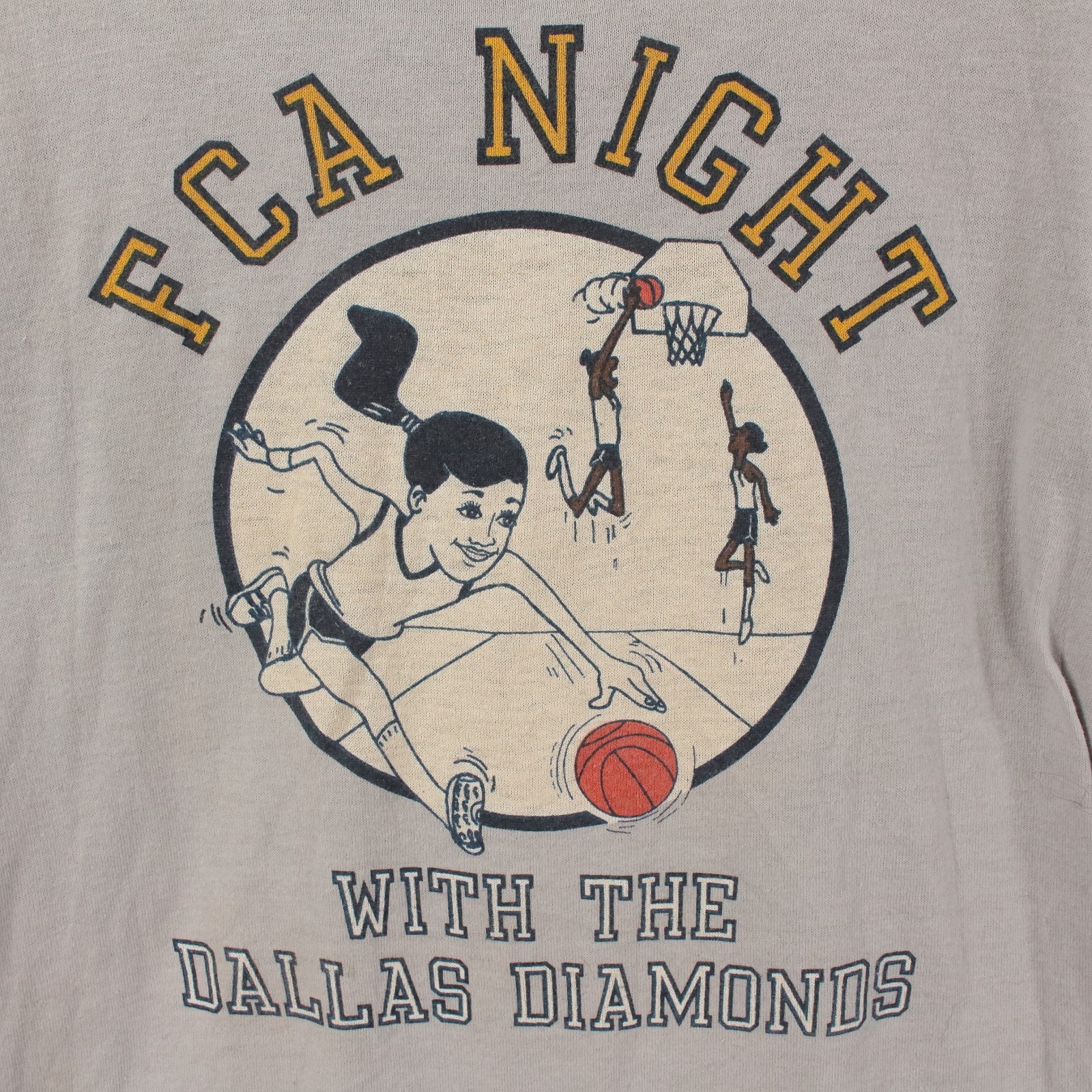 vtg Dallas Diamonds shirt basketball t-shirt LARGE vtg 80s single stitch WBL gallery