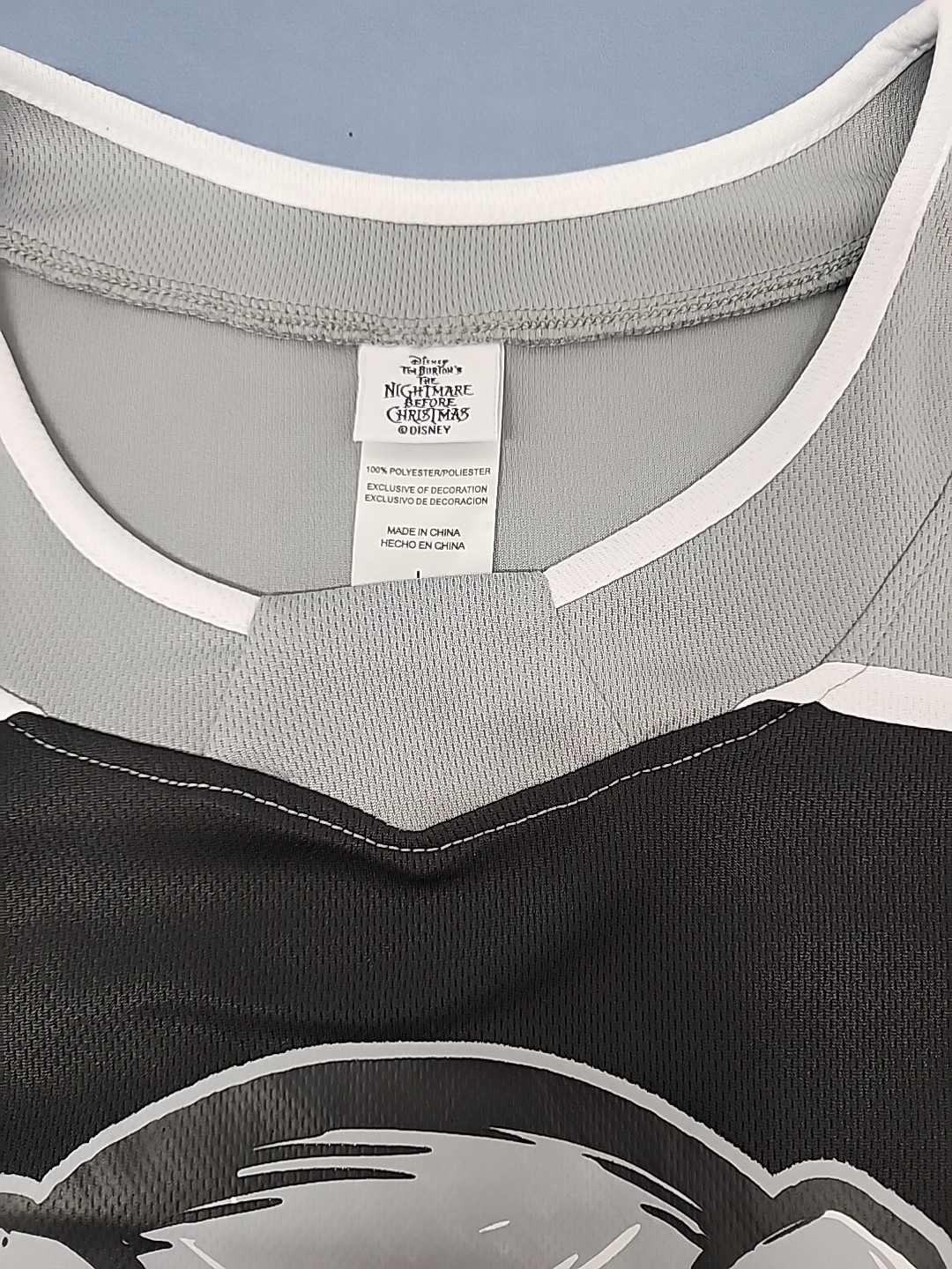 New Jack Skellington Hockey Jersey Disney Embroidered Back Graphic Print Front gallery