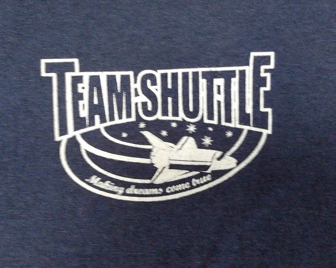 TEAM SHUTTLE MAKING DREAMS COME TRUE NASA Hanes T-Shirt Men's MED 2-Sided! gallery